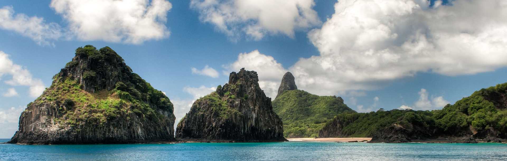 The tropical coast of Brazil and its beautiful beaches.