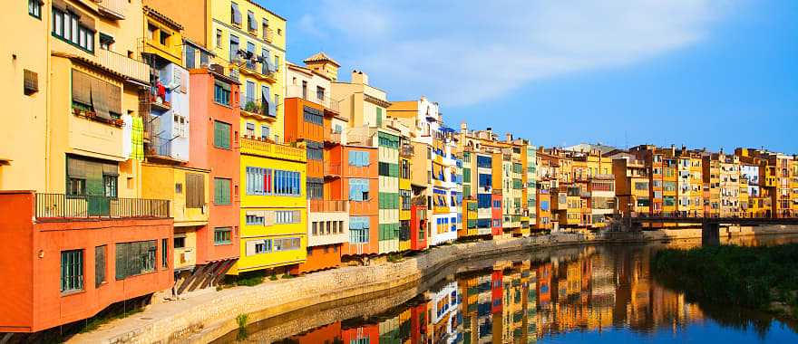 Girona, city on the river Onyar, Spain