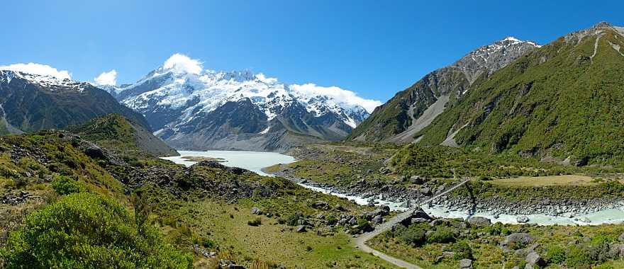 Mount Cook landscape on the South Island of New Zealand.
