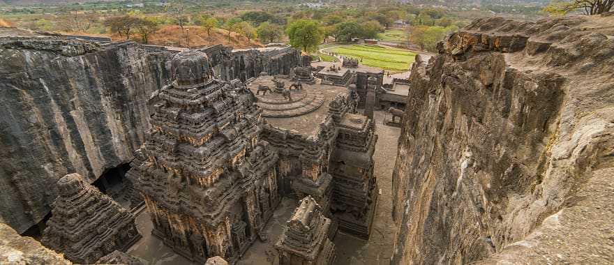 Kailas temple in the Ellora caves complex, India