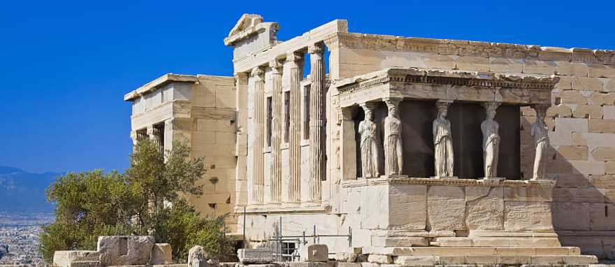 Erechtheion temple in the Acropolis, Athens, Greece Erechtheion temple in the Acropolis, Athens, Greece