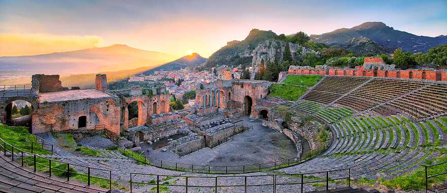Taormina Greece Theater in Sicily, Italy 