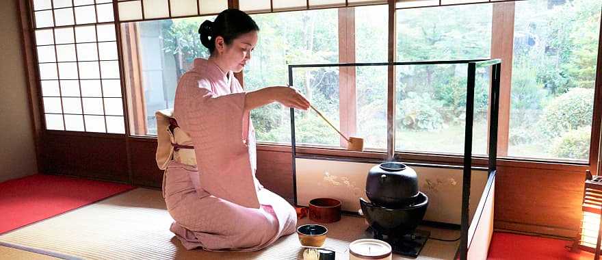 Tea ceremony in Kyoto, Japan