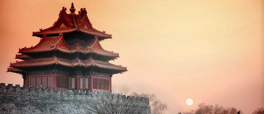 Sunset in the Forbidden City, Beijing, China