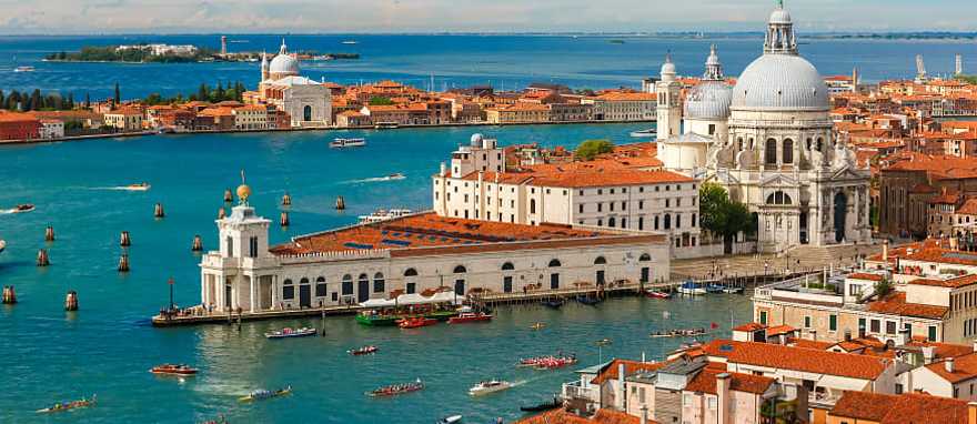 Grand canal and Basilica di Santa Maria della Salute in Venice, Italy
