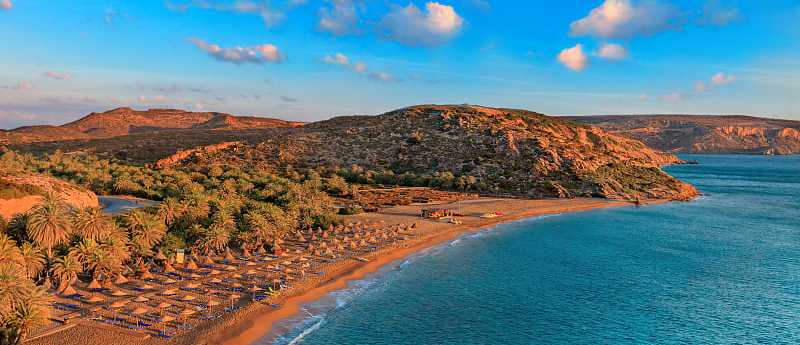 Beach view of Crete in Greece