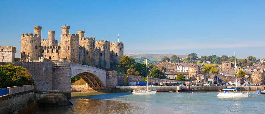 Conwy Castle, UNESCO World Heritage Site, in Wales, United Kingdom