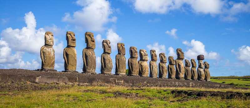 Moai statues on Easter Island, Chile