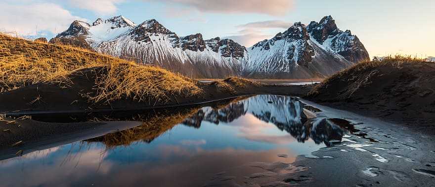 Vesturhorn Mountain in Iceland