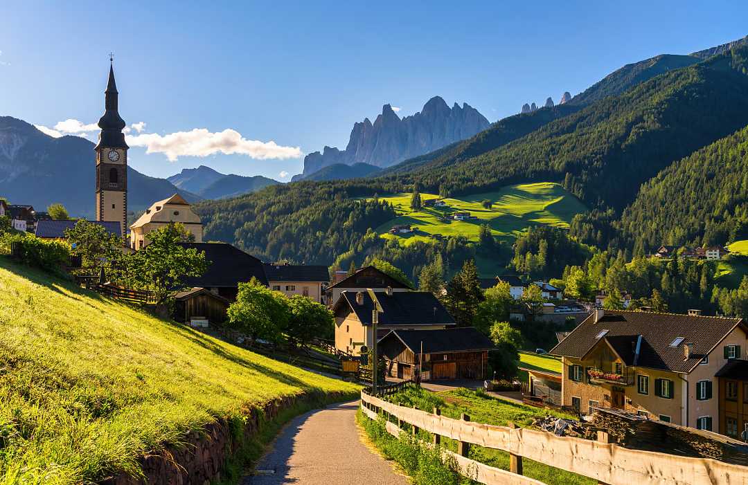 View of the Dolomites during summer time in Tyrol, Italy View of the Dolomites during summer time in Tyrol, Italy
