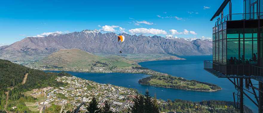 Paragliding over Queenstown, New Zealand