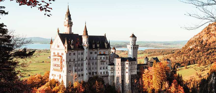 Neuschwanstein castle in Germany. Neuschwanstein castle in Germany.