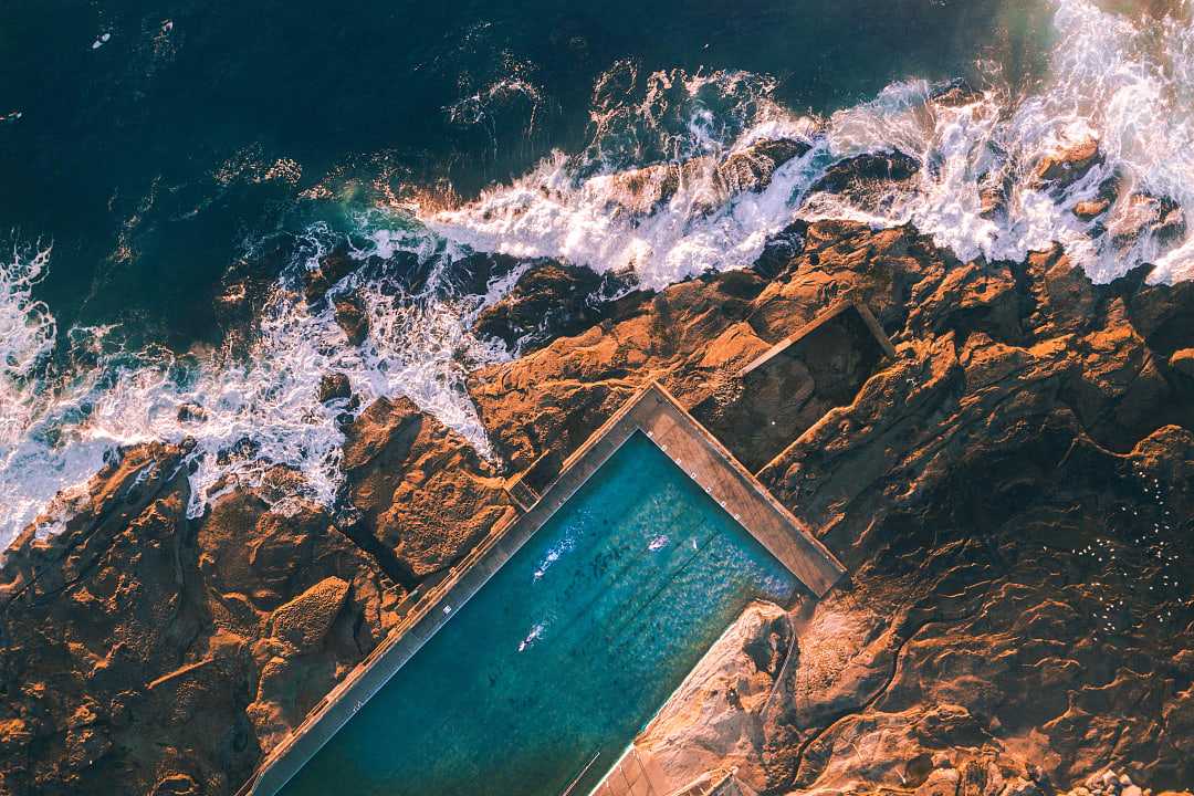 Aerial view of Bronte Baths, Sydney