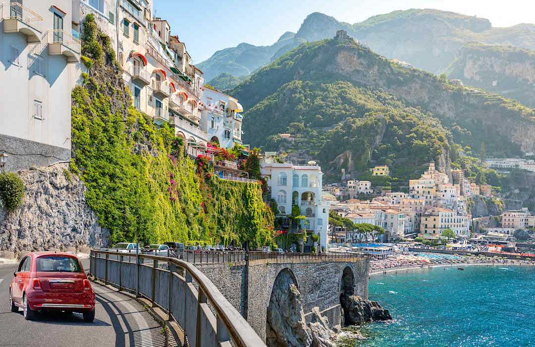 Amalfi Coast road, Italy.