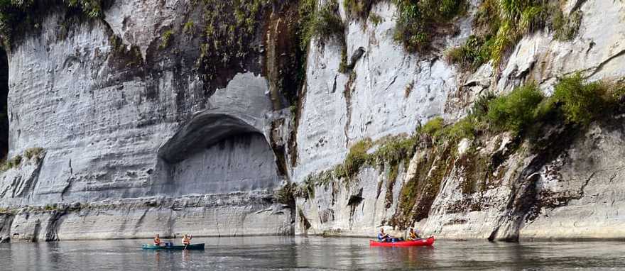 Kayaking in the wild at Whanganui National Park, New Zealand Kayaking in the wild at Whanganui National Park, New Zealand