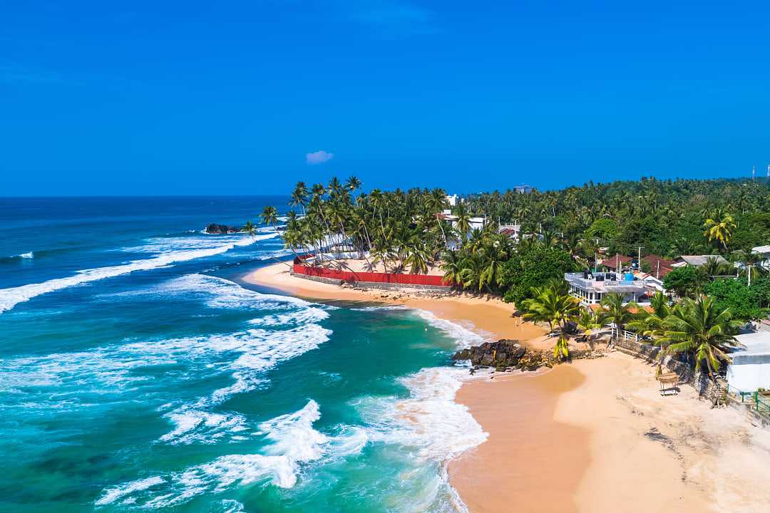 Beach view in Unawatuna, Sri Lanka