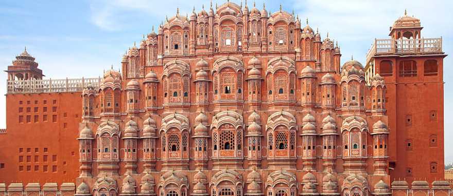Facade of Hawa Mahal palace in Jaipur, India Facade of Hawa Mahal palace in Jaipur, India