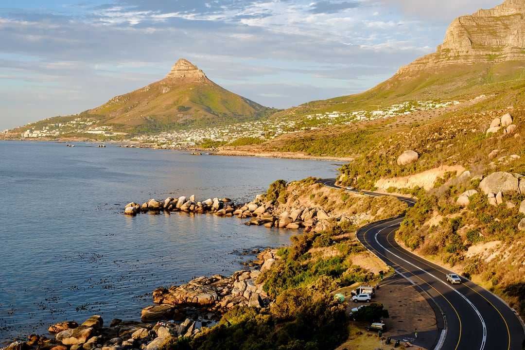 Chapman's Peak scenic drive along the Cape Peninsula near Cape Town, South Africa