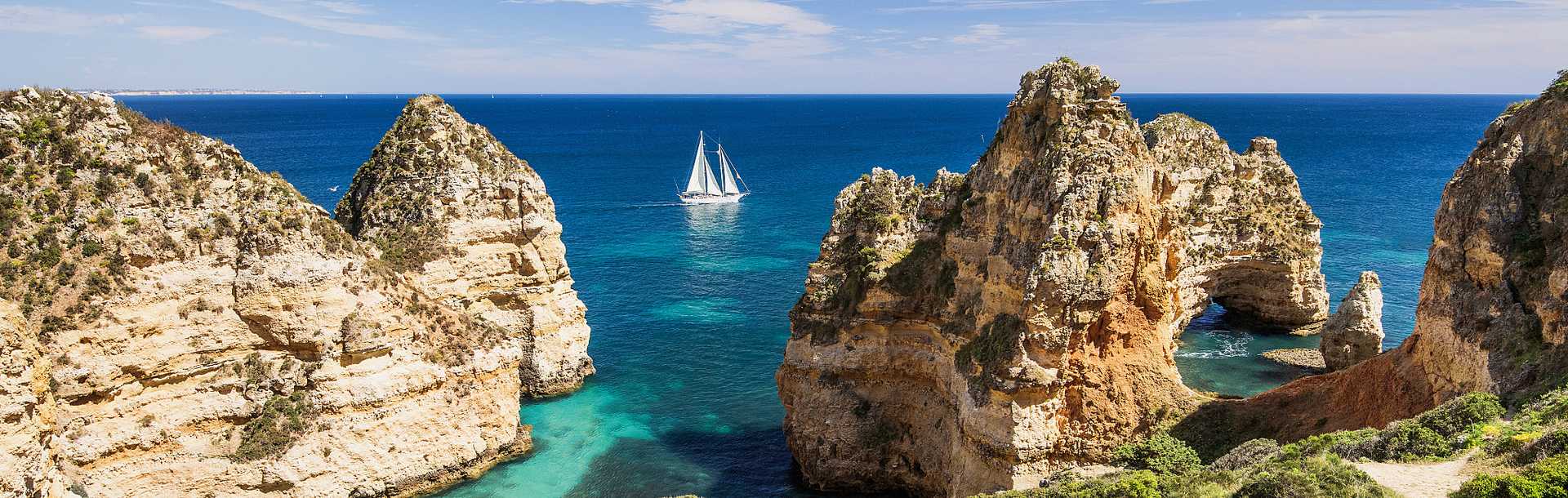 Beautiful bay in the Algarve region of Portugal.