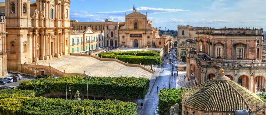 Noto city center in the Region of Sicily, Italy Noto city center in the Region of Sicily, Italy