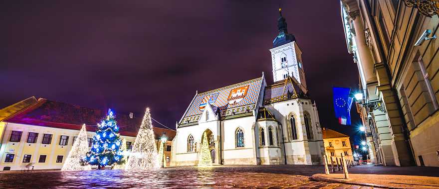 St. Mark's Church at Christmas, Zagreb