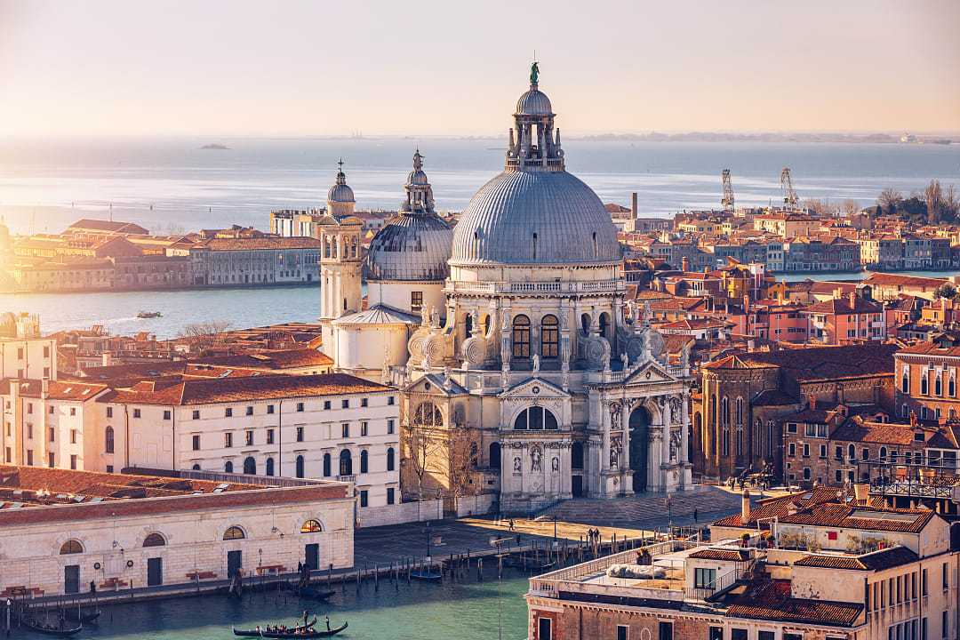 Grand canal and Santa Maria della Salute Basilica in Venice, Italy