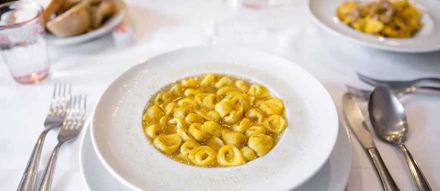 Tortellini en Brodo. Photo courtesy of CityFoodsters/Flickr Tortellini en Brodo in Emilia-Romagna, Italy