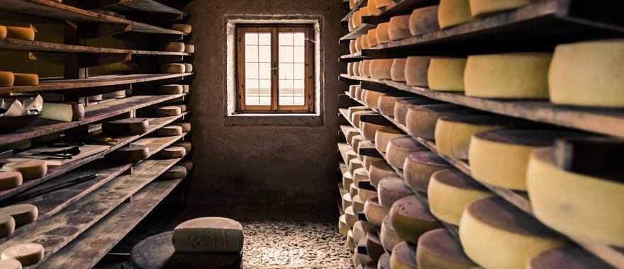 Alpine hut in Italy that produces and sells artisan cheese