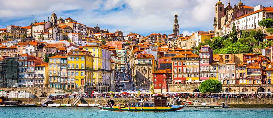 Colorful skyline of Porto in Portugal