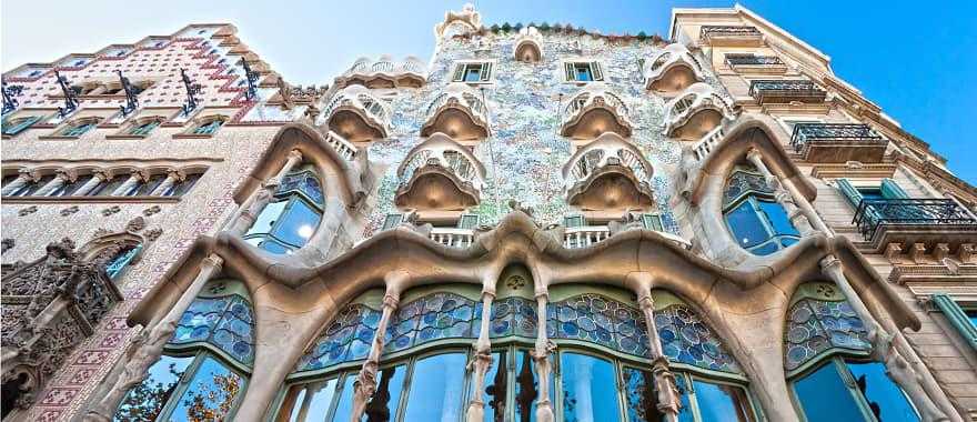 Casa Batllo by Gaudi in Barcelona, Spain