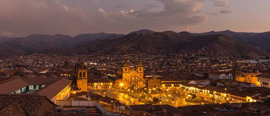 View of Plaza de Armas in Cusco, Peru.