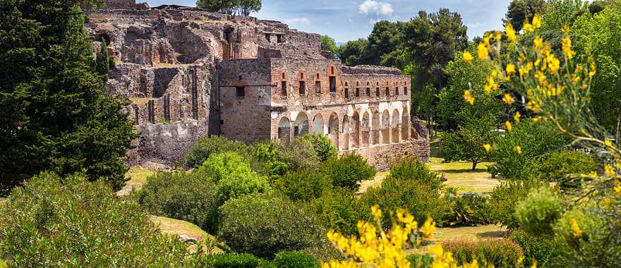 Explore the ancient Roman city of Pompeii, near Naples