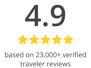 4.9 stars based on 23,000+ verified traveler reviews