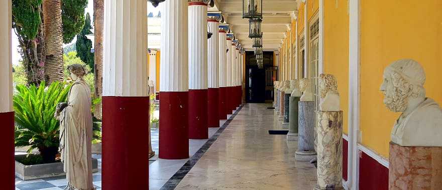 Achilleion Palace hall in Corfu, Greece