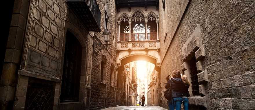 Gothic Quarter in Barcelona, Spain