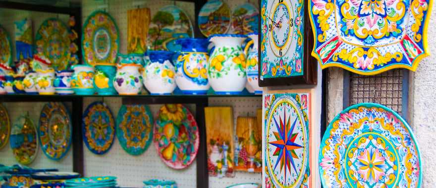 Ceramic shop in Positano, Amalfi Coast, Italy