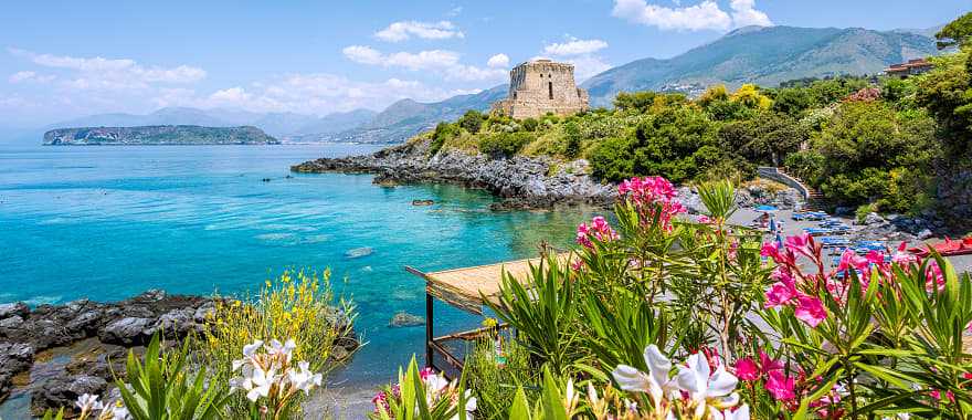 Gorgeous view of the Calabria, Italy coastline