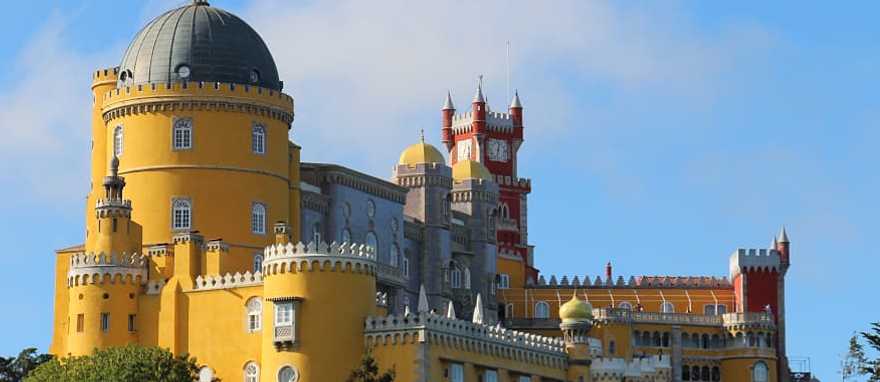 The fabulous Pena National Palace on one of the hills of Sintra, Portugal The fabulous Pena National Palace on one of the hills of Sintra, Portugal