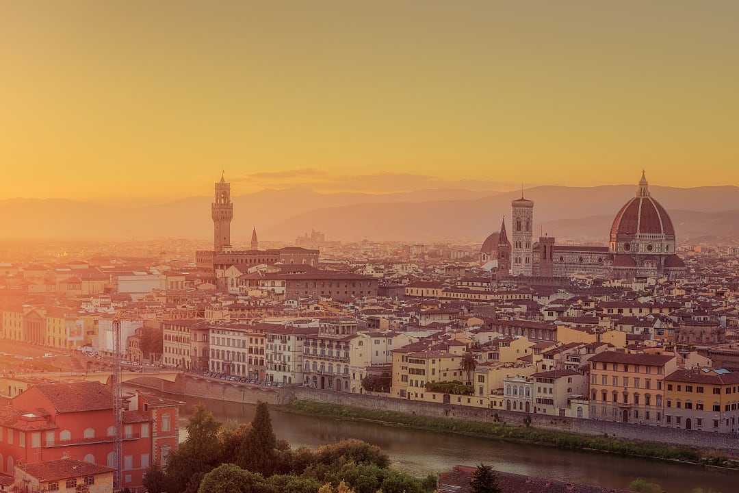 View of Florence from Piazzale Michelangelo, Tuscany, Italy.