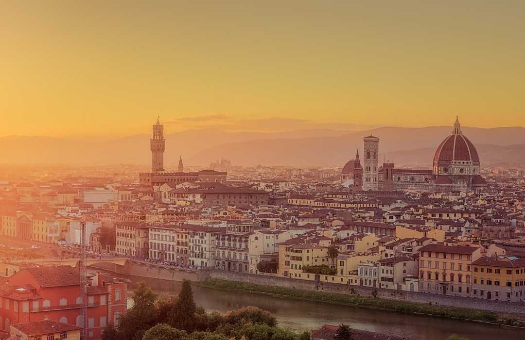 View of Florence from Piazzale Michelangelo, Tuscany, Italy.