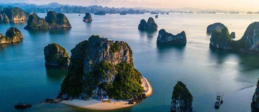Ha Long Bay sunrise in Vietnam
