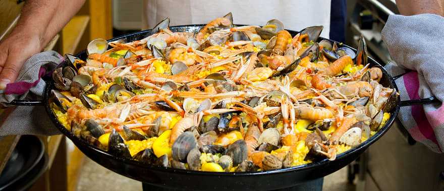 Traditional Spanish paella 