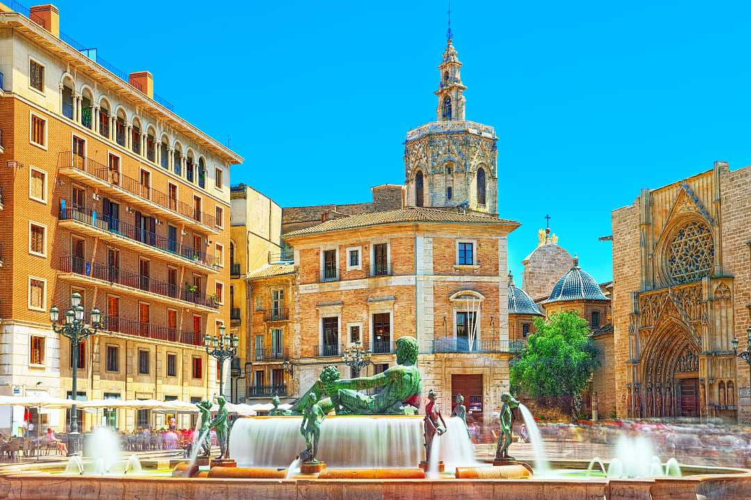 Fountain Rio Turia in Valencia, Spain