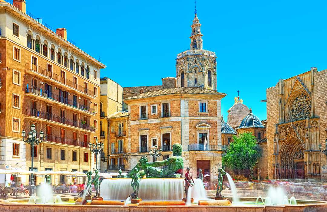 Fountain Rio Turia in Valencia, Spain
