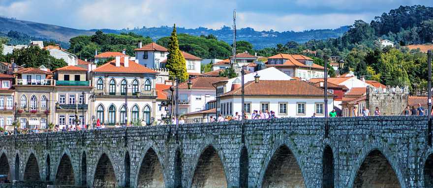 Riverside of Ponte de Lima village in Portugal. Riverside of Ponte de Lima village in Portugal.