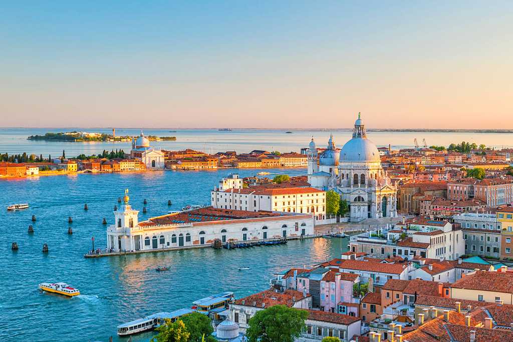 Bird's eye view of Venice, Italy