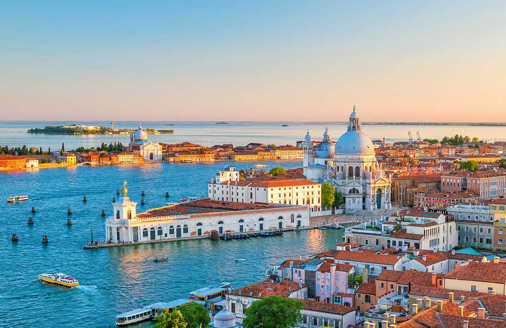 Bird's eye view of Venice, Italy