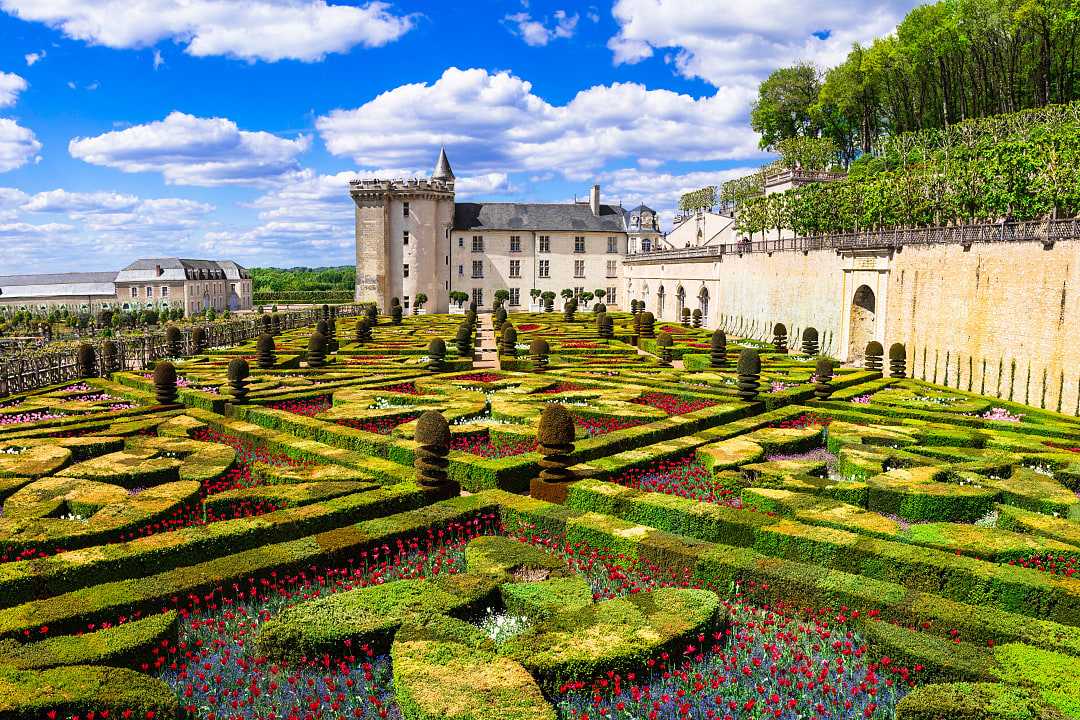 Villandry Castle in Loire Valley in France