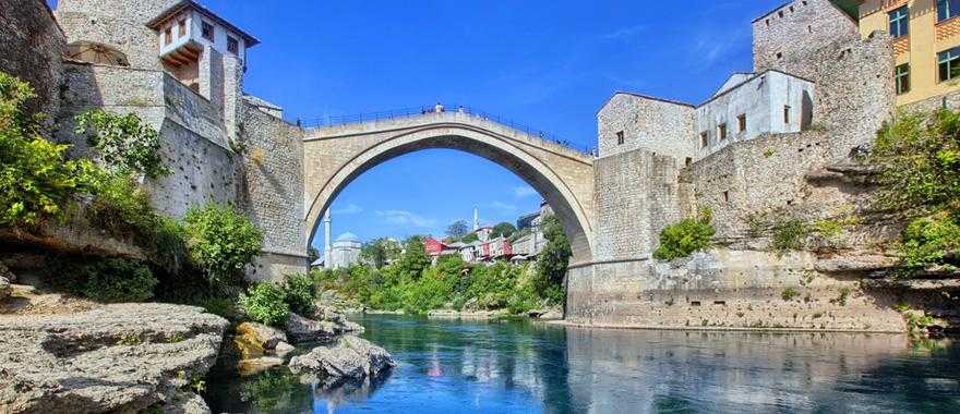 The Old Bridge - Stari Most - in Mostar, Bosnia.