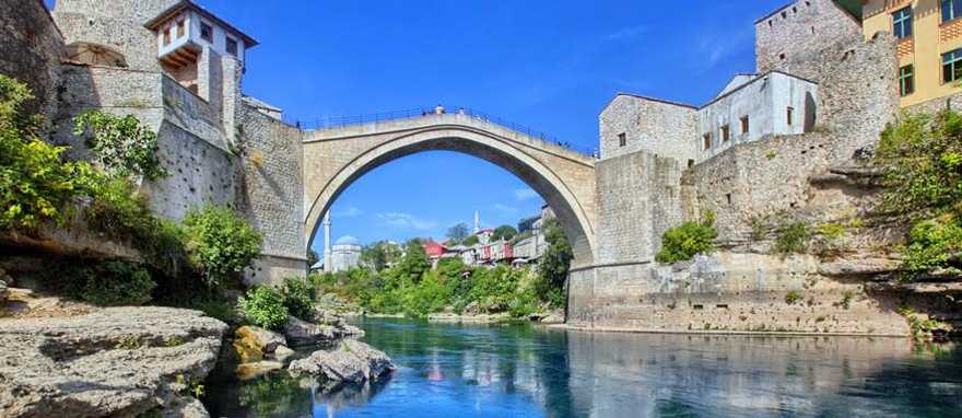 The Old Bridge - Stari Most - in Mostar, Bosnia.